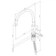 Смеситель для кухни с гибким изливом AM.PM X-Joy S EcoStart черный/хром F85B07602 - изображение 8