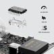 Бездротова ігрова мишка MCHOSE A7X Ultra Magnesium Alloy / PAW 3950 TI / 42 000 DPI / Tri-mode / White / Білий - зображення 3