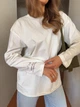 Лонгслив Женский Шампань С Надписями На Рукавах Oversize Oversize (385441) - изображение 5