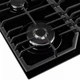 Варильна поверхня на склі Perfelli VINTAGE GW69C NERO, чорна скляна в ретро стилі газова робоча поверхня на кухню на 4 конфорки - зображення 5