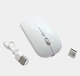Безпровідна мишка для комп'ютера ПК та ноутбука бездротова Slim Mouse безшумна акумуляторна 2в1 Bluetooth і USB 2.4Hz плоска до ТВ без підсвітки Біла - зображення 4