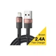 Дата кабель USB 2.0 AM to Lightning 2.0m 2.4A brown Essager (EXCL-XCA12) - зображення 1