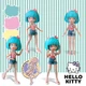 Лялька 4SF Manga Dolls Hello Kitty Красуня Пінк на скутері (HKTF3000) - зображення 6