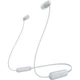 Навушники In-ear Sony WI-C100 BT 5.0, IPX4, SBC, AAC, Wireless, Mic, Білий - изображение 1