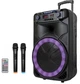 Бездротова портативна Bluetooth колонка ZXX-1011 на колесах із мікрофонами 800 Вт караоке система - зображення 8