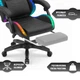 Геймерське крісло Hell's Chair HC-1039 2.0 LED RGB Black тканина - изображение 8