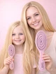 Набор Расчесок Ponette Natural из двух расчесок с гибкими эко зубчиками для легкого распутывания волос Розовая Мама + Дочка - изображение 6