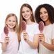 Расческа натуральная Ponette Natural с гибкими эко зубчиками для легкого распутывания волос Розовая Mini - изображение 5