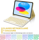 Чехол-клавиатура JADEMALL для iPad 10 (10.9", 2022, A2696/A2757/A2777), Bluetooth, QWERTZU, съемная, желтый - изображение 6