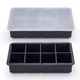Форма для льда на 8 силиконовой ячейки с крышкой 21 x 11.5 x 5 см черная - изображение 3