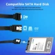 Кабель SATA 3.0 7pin 6,0 Гбіт/с 26 AWG прямий + кутовий конектор із засувками, 0.4м, Black - зображення 7