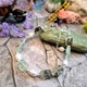 Браслет натуральный камень пренит и речной жемчуг - изображение 4