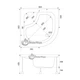 Душевая кабина Shower Saturn 90x90х205 см полукруглая на глубоком поддоне раздвижная для душа матовое стекло 5 мм - изображение 9