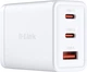 Мережевий зарядний пристрій D-Link DCF-141 GaN 2 x USB Type-C + 1 x USB Type-A 65W (DCP-651) - зображення 1