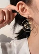 Серьги женские круги с медальенами Fashion Jewelry Золотистые 21374 - изображение 2