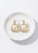 Серьги женские трапеции со стразами Fashion Jewelry Золотистые 21382 - изображение 1