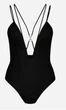 Жіночий купальник Victoria's Secret Sexy Straps Plunge One-Piece Swimsuit Чорний M - изображение 3