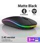 Беспроводная мышь для ПК и ноутбука тихий клик аккумулятор RGB Slim дизайн - изображение 1