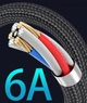 Дата-кабель переходник USB - Type-C (M/M) 6A Fast Charging Silver/Black, 25 см (48964) - изображение 4