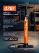 Велосипедный насос ручной с насадками 160 PSI 11 бар насос для велосипеда самоката колясок мяч шин круги надувного матраса шариков велонасос 3 насадки в комплекте портативный съемный шланг WestBiking Оранжевый 73969 - изображение 3