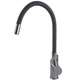 Смеситель для кухни TOPAZ MODERNO TMD-8853-H78A-PVD-GR латунный серый высокий поворотный излив 360° PVD однорычажный для мойки - изображение 2