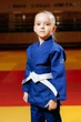 Синє дитяче кимоно для дівчаток, дзюдо, TM BUDOGI серія BEGINNER, зріст 110 см, щільність 350 гр/м.кв. - зображення 5
