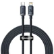PD кабель Baseus Crystal Shine Series Fast Charging Type-C to iP 20W 2m чорний CAJY000301 - изображение 1