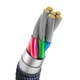 USB кабель Baseus Crystal Shine Series Fast Charging Data USB для Type-C 100W 2m чорний CAJY000501 - зображення 5