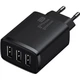 Мережевий зарядний пристрій Baseus Compact Charger 3-USB 17W EU чорний CCXJ020101 - изображение 3