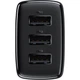 Мережевий зарядний пристрій Baseus Compact Charger 3-USB 17W EU чорний CCXJ020101 - изображение 6