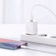 Сетевой зарядний пристрій Baseus Super Si Quick Charger 1C 20W/Simple Wisdom Cable Type-C to iP 1m білий TZCCSUP-B02 - зображення 6