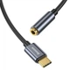 AUX-адаптер Baseus Type-C Male to 3.5mm Female Adapter L54 Deep сірий CATL54-0G - зображення 4