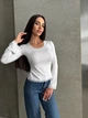Жіноча базова кофта з мереживом Uaclothes 42-46 Молочний (like37361-177931360) - зображення 2