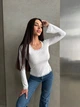 Жіноча базова кофта з мереживом Uaclothes 42-46 Молочний (like37361-177931360) - зображення 6