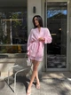Костюм женский муслиновый шорты+кимоно розового цвета 37375 42/46 - изображение 1