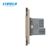 Умный терморегулятор LIVOLO, проходной двойной выключатель с розеткой USB Type-C 18 Вт, золото, стекло - изображение 2