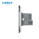 Терморегулятор для пола LIVOLO с перекрестным 2-выключателем и розеткой USB Type-C 18 Вт, серый, стекло - изображение 2