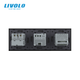 Розумний терморегулятор для теплої підлоги LIVOLO з вимикачем і розеткою USB Type-C 18 Вт, чорний, скло - зображення 4