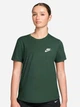 Футболка бавовняна жіноча Nike W Nsw Club Ss Tee DX7902-323 S Хакі (198488930022) - зображення 1