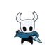 Брошь металлическая Hollow Knight с эмалью, 30mm, шпилька (Тип1) Black-blue - изображение 1