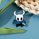 Брошь металлическая Hollow Knight с эмалью, 30mm, шпилька (Тип1) Black-blue - изображение 4