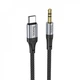 Cable AUX To USB C (1m) — Hoco UPA26 — Black (777064) - зображення 1