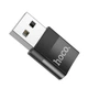 Adapter USB A To USB C — Hoco UA17 — Black (777118) - изображение 1