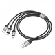 Мультикабель 3 в 1 Lightning + Micro USB + Type-C 2A 1м Hoco X102 (787904) - изображение 3