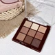 Палитра теней для век Juju Dream Caramel Cocoa (карамельно-шоколадные цвета) 9-Color Eyeshadow Palette 9 г Play Eye Makeup Палетка, тени 9 цветов для макияжа глаз - изображение 4