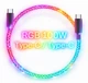Кабель с RGB подсветкой для зарядки телефона Type-C + Type-C 100W 6A PD Fast Charge быстрая зарядка и передача данных для MacBook Samsung Xiaomi планшета 1м - изображение 1