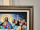Икона Тайная вечеря с блеском в золотистой багетной раме 20х24 см. №P130 - изображение 4
