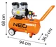 Kompresor bezolejowy NEO Tools 50 l 12K022-1 (5907558479638) - obraz 14