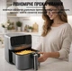 Аерофритюрниця Styleberg 6.5 л – 1500 Вт, сенсорне керування, без олії, для змаження, випічки та грилю, Сірий - зображення 7
