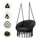 Підвісне плетене крісло-гойдалка LEOBRO Boho Deluxe XL 80 см Black (LB-1111) - зображення 1